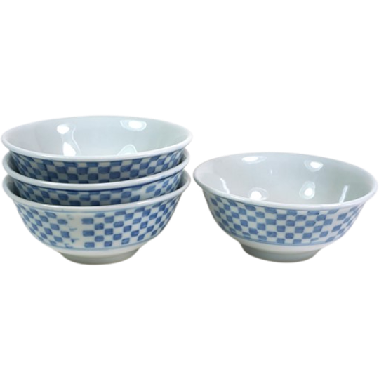 Blauw/wit Geruite Kommetjes 1