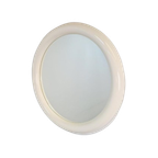 Xl Moderne Wit Ronde Spiegel Kunststof Strak Design ‘80 thumbnail 1