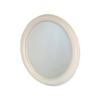 Xl Moderne Wit Ronde Spiegel Kunststof Strak Design ‘80