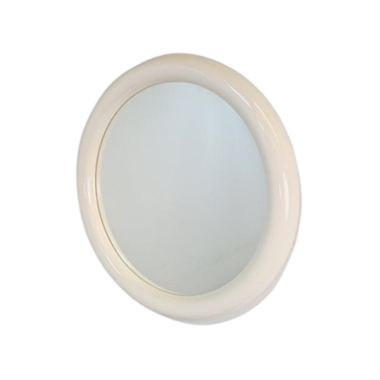 Xl Moderne Wit Ronde Spiegel Kunststof Strak Design ‘80 1