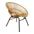 Bijzondere Rotan Fauteuil, Dutch Design, 1960 thumbnail 1