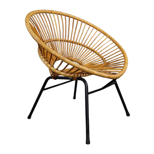 Bijzondere Rotan Fauteuil, Dutch Design, 1960 1