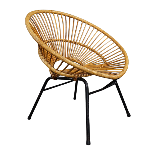 Bijzondere Rotan Fauteuil, Dutch Design, 1960