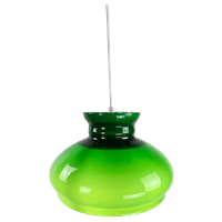 Groen Glazen Hanglamp Vintage