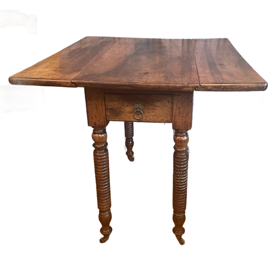 Hangoortafeltje Klaptafeltje Side Table Notenhout Frans 1