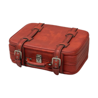 Rode Vintage Koffer Skai Jaren 70 Suitcase