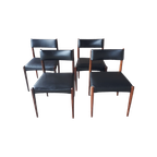 Set Van 4 Eetkamerstoelen Jaren 60 Bovenkamp Stoelen Aksel Bender thumbnail 1