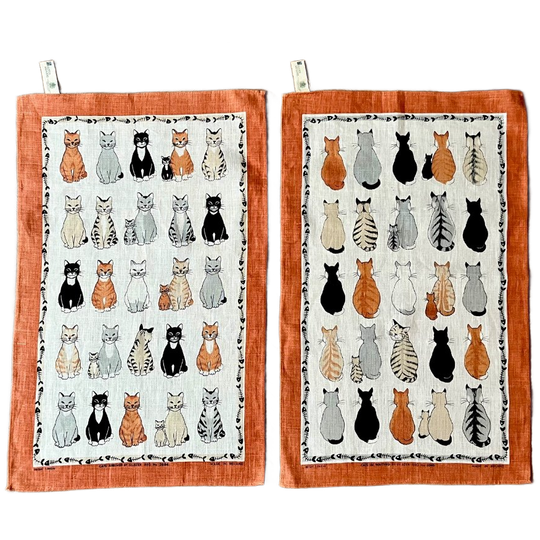 2x Katten Kunstwerk Uit Ierland “cats In Waiting” 1