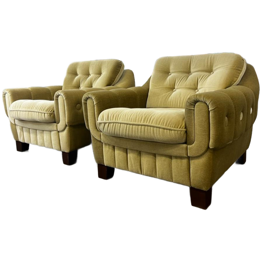 Set Van 2 Vintage Xl Space Age Eenzitten / Fauteuils 1