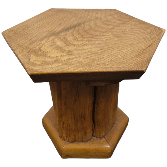 Vintage Hexagon 'boomstam Bijzettafel' 1