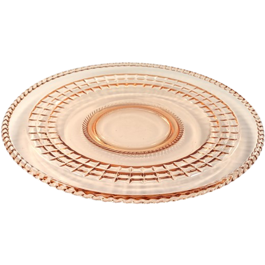 Vintage Schaal Roze Glas 1
