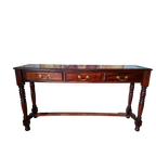 Klassieke Engelse Sidetable Haltafel, Wandconsole Lichte Gebruikssporen Afm, 140x34cm En 75cm Hoog. thumbnail 1