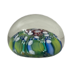 Handmade - Millefiori - Presse Papier / Paperweight- Floral Decor - Marked At Bottom thumbnail 1