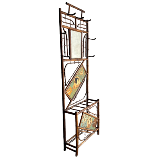 Japanese Bamboo And Cast Iron Wardrobe By Perret Vibert, Circa 1900 1