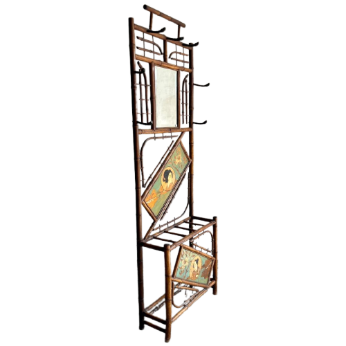 Japanese Bamboo And Cast Iron Wardrobe By Perret Vibert, Circa 1900