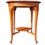 Antieke Vintage Wijntafel, Ronde Eikenhouten Bijzettafel thumbnail 1