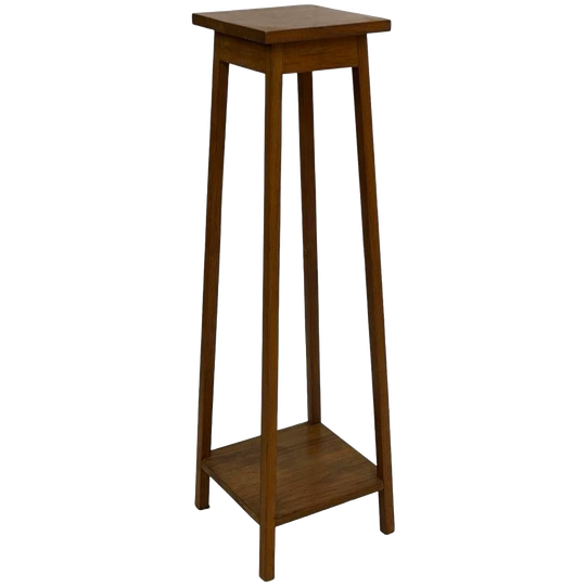 Vintage Hoog Plantentafel/Kruk Eiken Hout, Jaren '70/'80 1