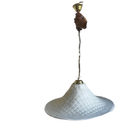 Vintage Hanglamp In Glas / Heksenlamp Massive