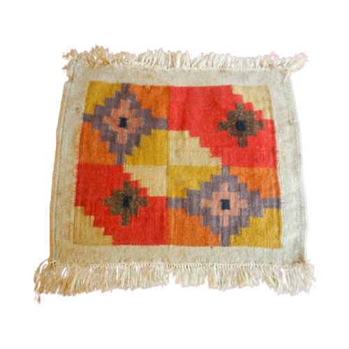 Wool Hand-Woven Kilim Rug Wall Hanging Or Mat