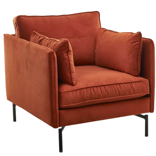 Polspotten Fauteuil Velvet Rust 1