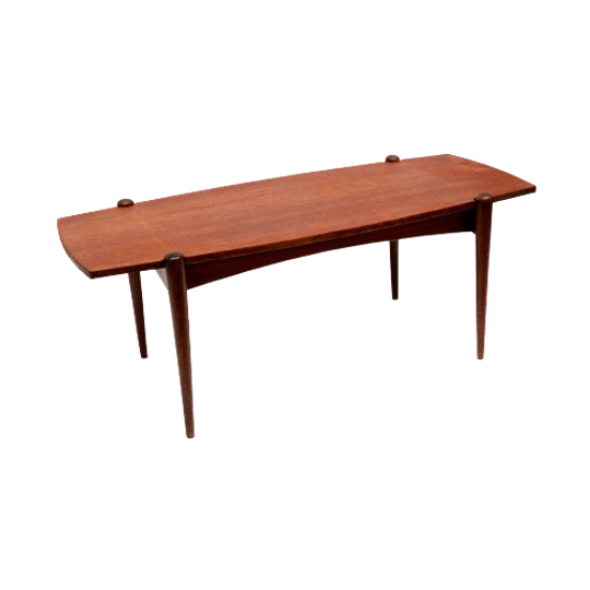 Vintage Salontafel Met Omkeerbaar Teakhouten En Formica Blad Uit De Jaren '60 1