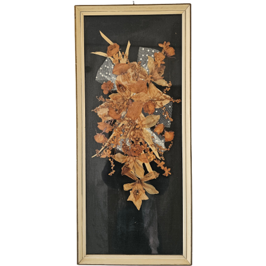 Vintage Wanddecoratie Ingelijste Droogbloemen 1