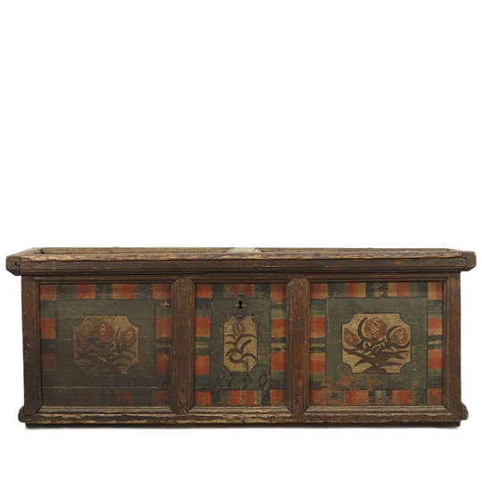 Antieke Beschilderde Bruidskist 1790 1