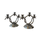 Art Deco 1930s Demeyere Chrome Candlesticks, Belgium thumbnail 1