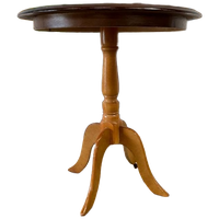 Vintage Rond Houten Bijzettafel / Sidetable