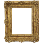 Vintage Houten Barok Rococo Stijl Lijst Klassiek Goud 35x29cm thumbnail 1