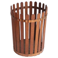 Vintage Teak Wooden Paper Bin, 1950s