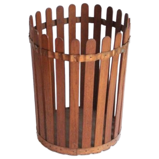 Vintage Teak Wooden Paper Bin, 1950s 1