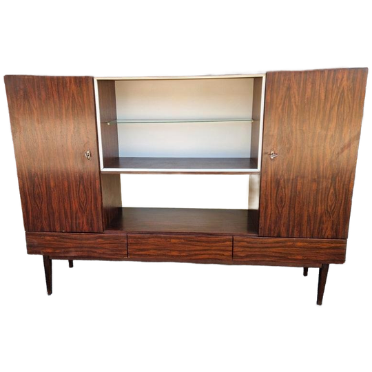 Pallisander Fineer Mid Century Vintage Highboard 1