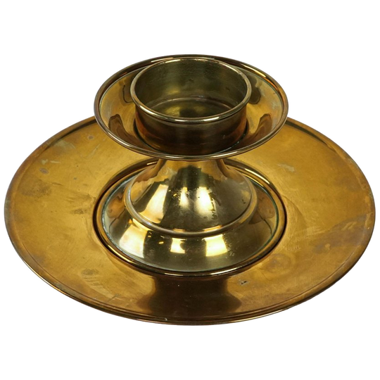 Brass Candlestick With Base, Italian Design, 1960s, Made In Italy 1