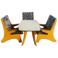 Miniatuur Meubels Mid-Century Deens Design Fauteuils En Tafel 1960’S