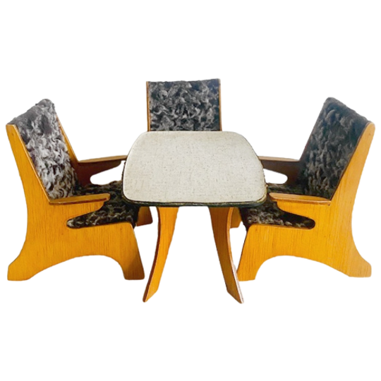 Miniatuur Meubels Mid-century Deens Design Fauteuils En Tafel 1960’s 1
