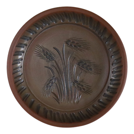 Vintage Wandbord Wanddecoratie Terracotta Sgrafitto 1