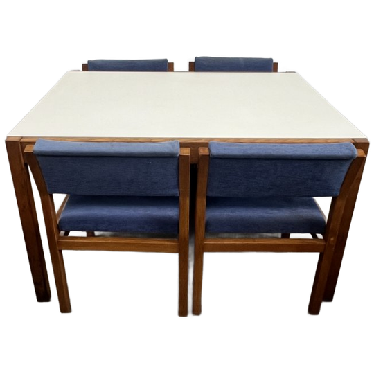 Vintage Verlengbare Eettafel Met Stoel, Cees Braakman Voor Pastoe, 1960's 1