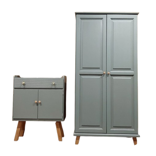 Vintage Commode Met Bladvergroter 1