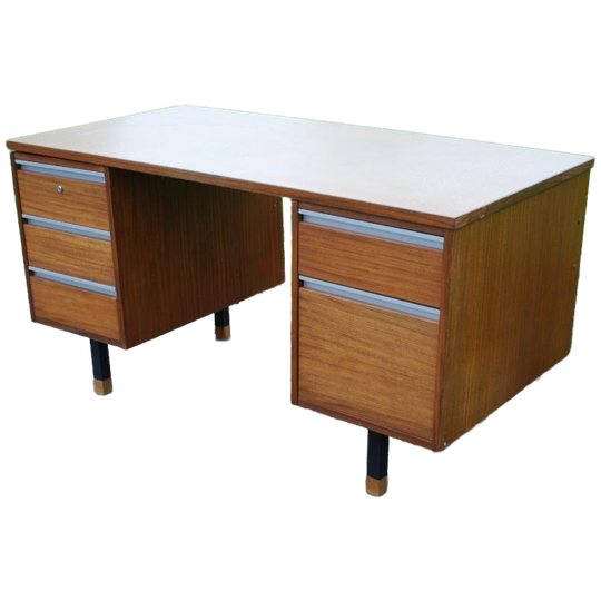 Vintage Houten Bureau Huizenga 1