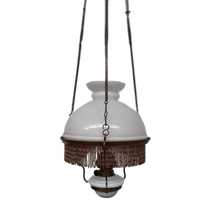 Antieke Hangende Olielamp Van Spoorwegvakbond Cgsp