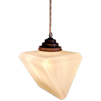 Art Deco Hanglamp, Driehoekige Prismavorm, 1920-30 thumbnail 1