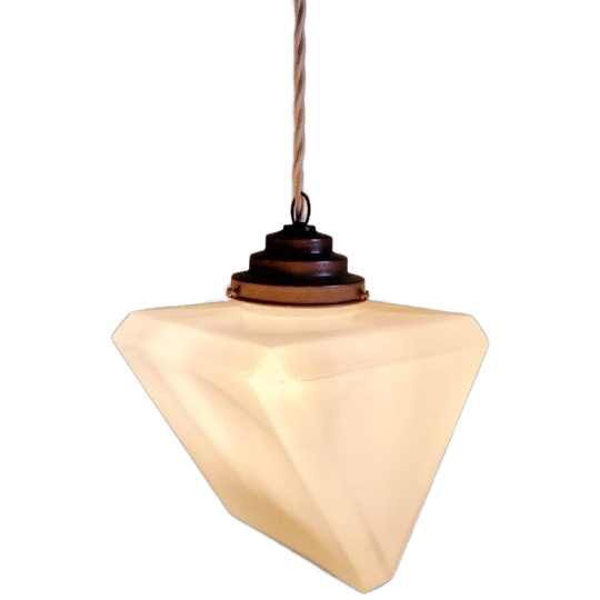 Art Deco Hanglamp, Driehoekige Prismavorm, 1920-30 1