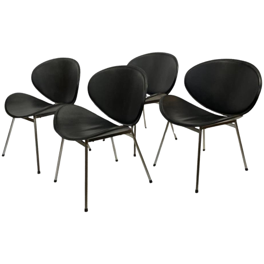 Set Van Vier Vintage Eetkamerstoelen Italië 1990 Design 1