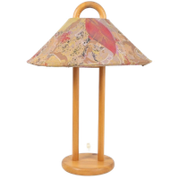Vintage Deense Grenen Tafellamp Lys Pine ‘70 Japandi Lamp