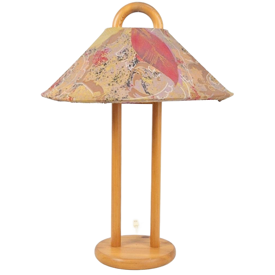 Vintage Deense Grenen Tafellamp Lys Pine ‘70 Japandi Lamp 1