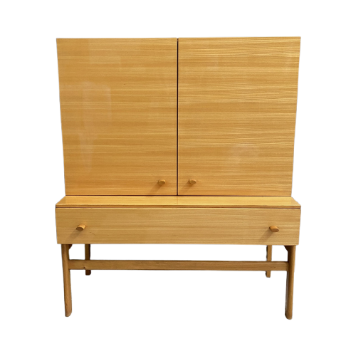 Jitona Highboard In Glossy Wood 1970S