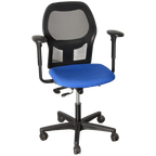 Ahrend 160 Bureaustoel, Blauw, Zwart Mesh, 4D Armleggers thumbnail 1
