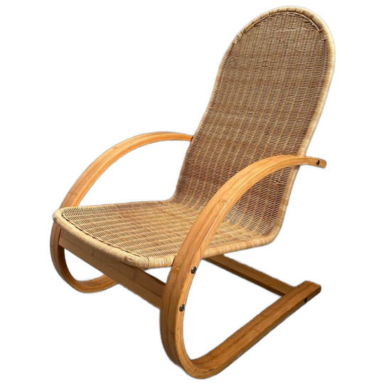 Vintage Fauteuil Rattan 1