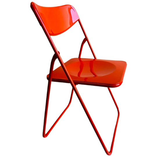 Niels Gammelgaard Rode Klapstoel Van Ikea , Jaren 80 1
